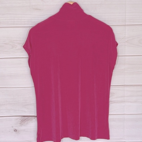Chico’s Travelers Pink Sleeveless Mock Turtleneck Size XL/16/Chico’s 3 - Picture 3 of 5